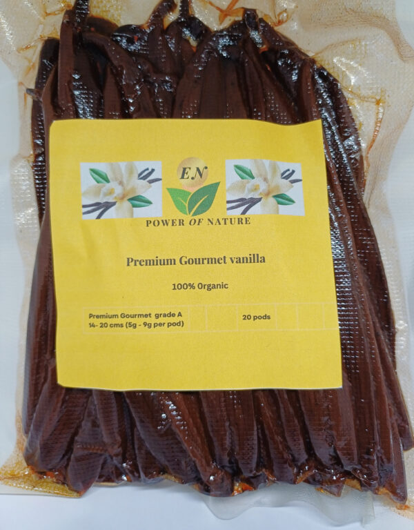 Organic vanilla pods